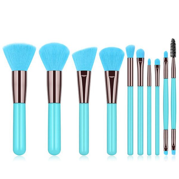 Everglitz Fluorescent Series 10 Piece Cosmetic Brush Set – Neon Orange