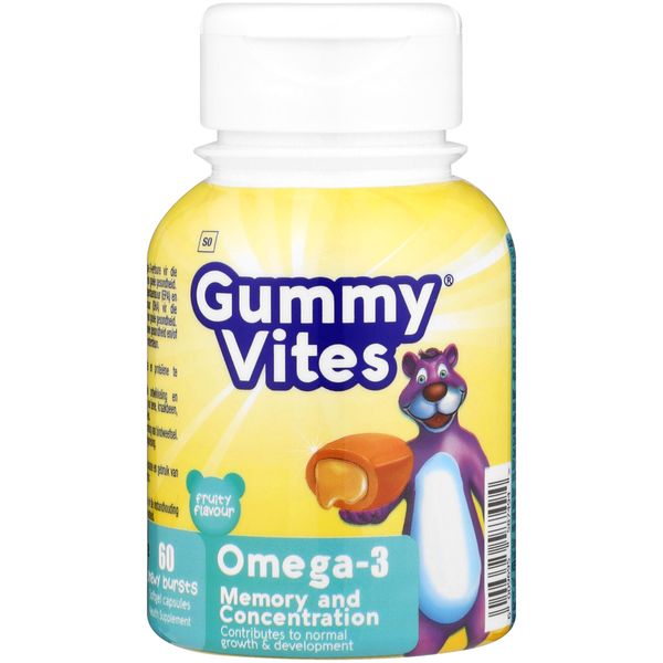 Gummy Vites Vitamin Supplement Omega 3 Capsules 60 EA