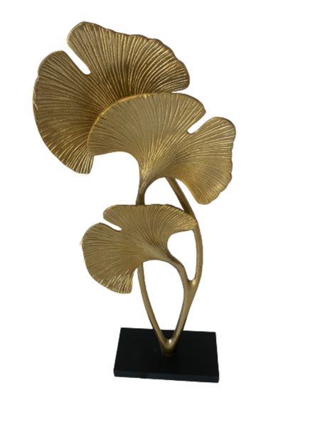 Metal Gold Flower Ornament – 55x23x10cm