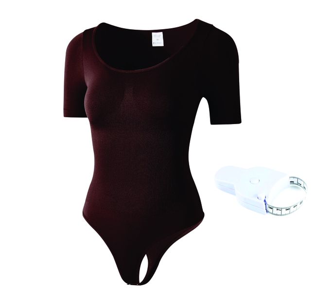 Tummy Control FigureShaping Underwear BodyShaper Bodysuit ForWomen-BROWNRED