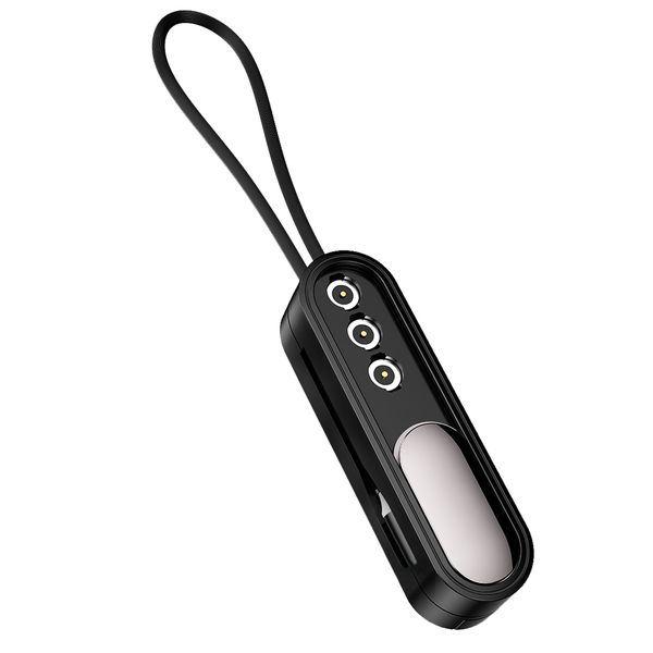 Portable 3 In 1 Magnetic Head Data Line For Apple/Android/Type-C - Black