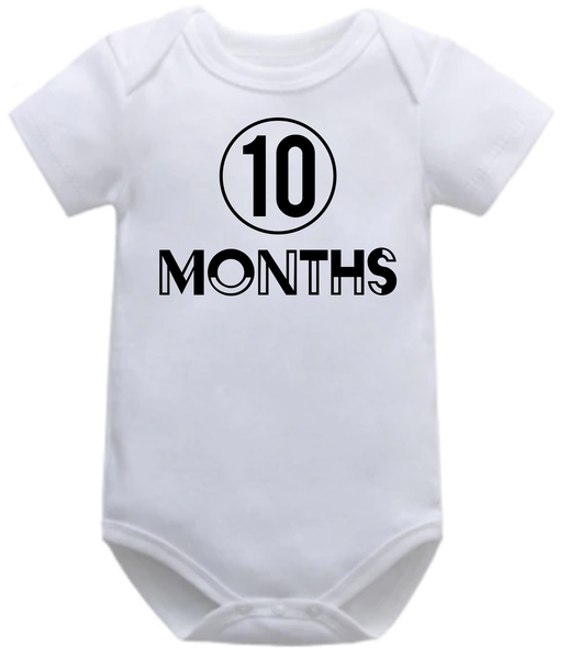 10 Months Baby Milestone BabyGrow/Onesie