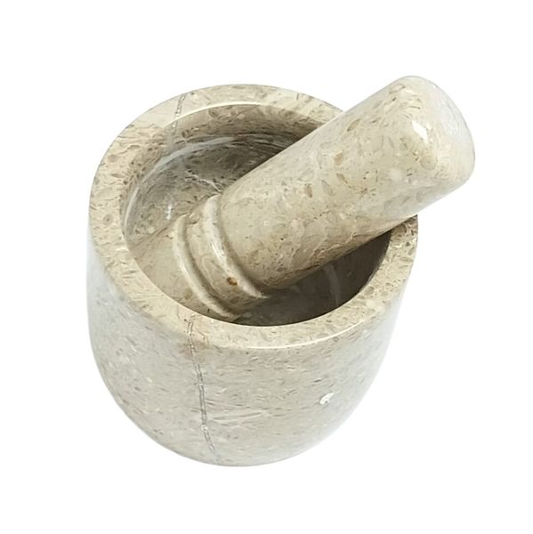 Samra Gold Marble Mortar and Pestle | 9cm x 10cm