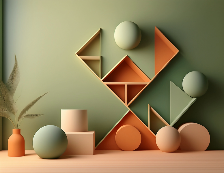 Canvas Wall Art Home Decor - geometric shapes