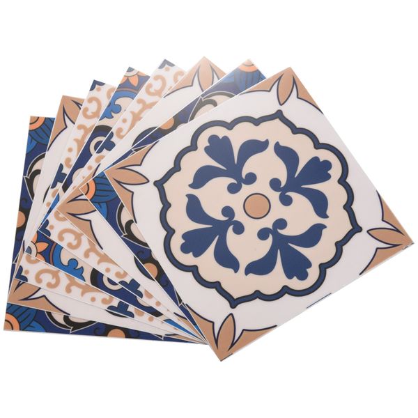 Moroccan Style Tile Stickers Waterproof Decor,6x6 Inch 10Pieces
