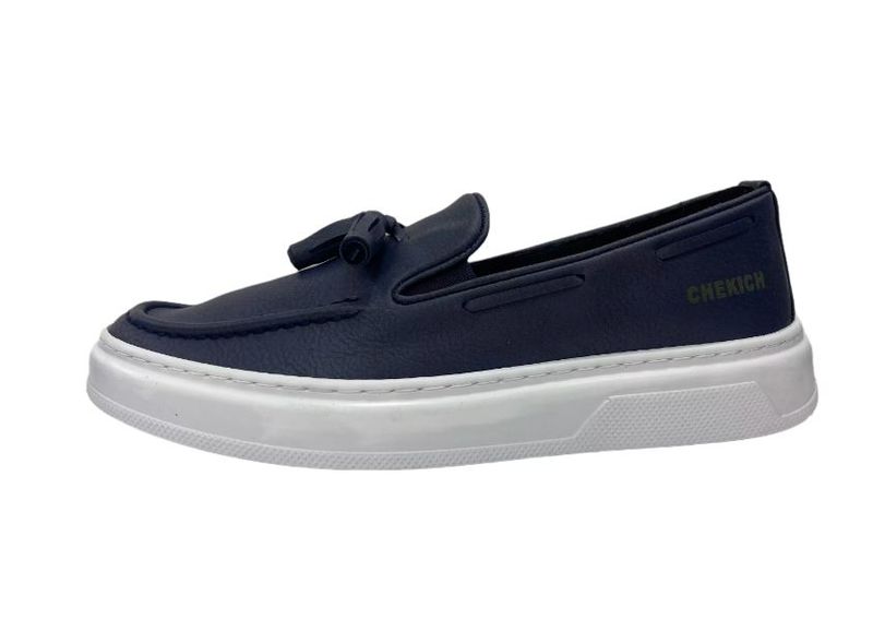 Chekich Loafer Slip-on with Tassels - Navy