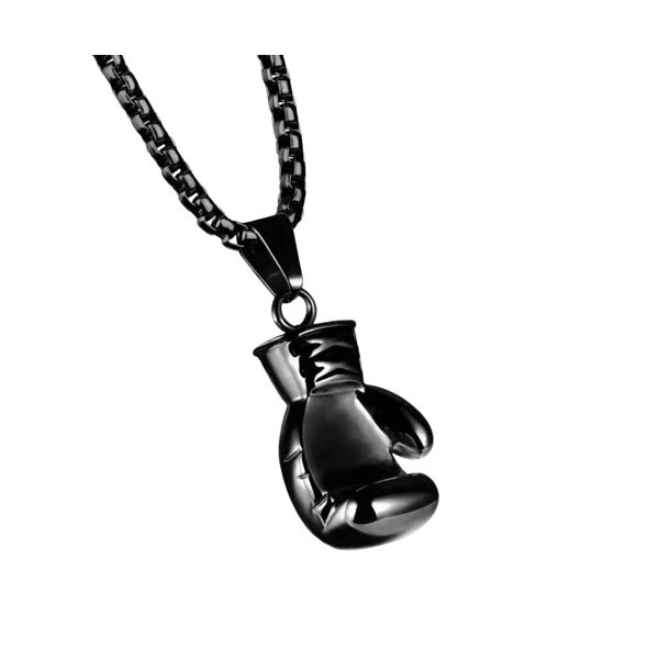Boxing Glove Necklace - Midnight Black