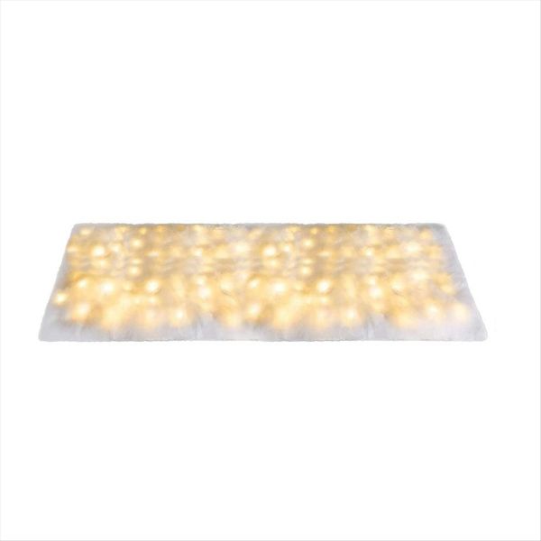 Christmas Snow Blanket Roll Christmas Snow Blanket with Lights Fake Mat Tab