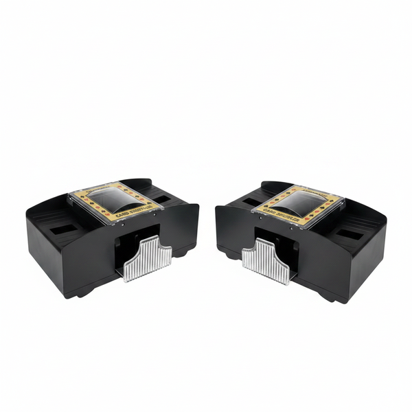 Automatic Playing Card Shuffler for 2 Decks - Compact &amp; Quiet - 2 Pack