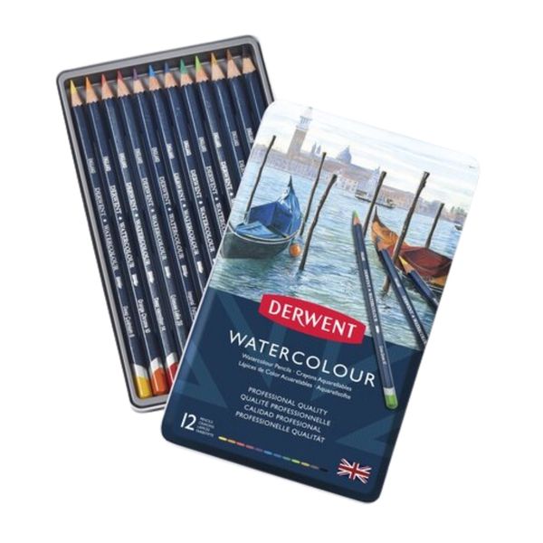 Derwent Watercolour Pencils - Tin of 12