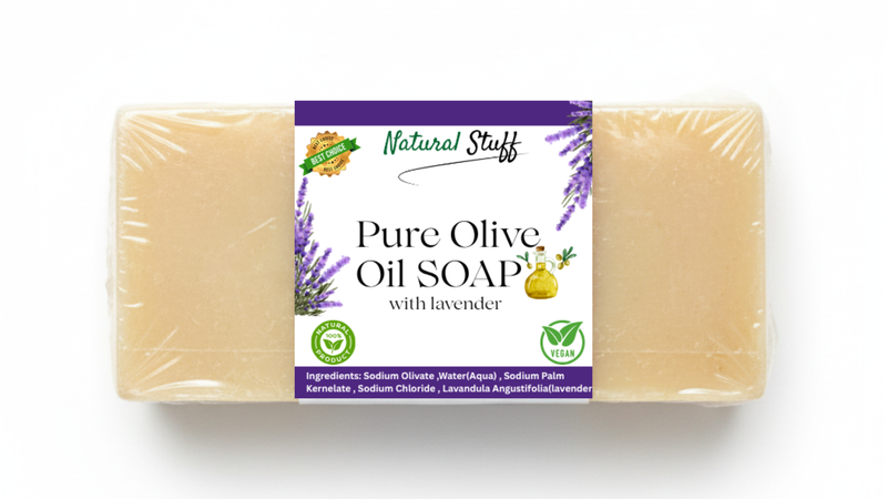 Natural Stuff Olive &amp; Lavender 100% Vegetable Soap-Moisturizing &amp; Cleansing