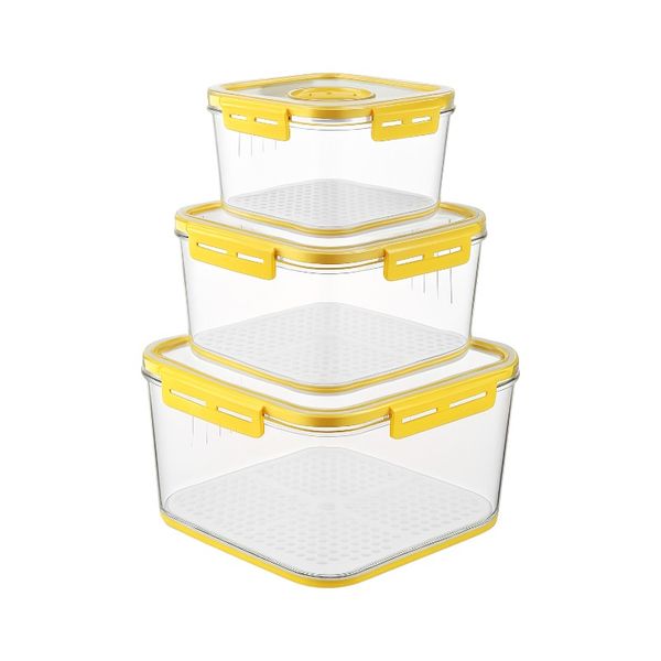 3 Piece - Airtight Food Storage Container Set - Multicolor