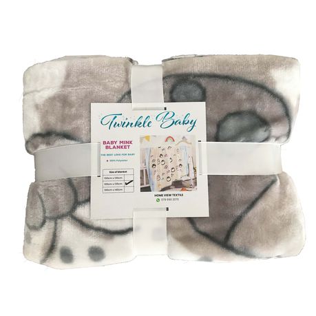 Printed Bear Mink Baby Blanket