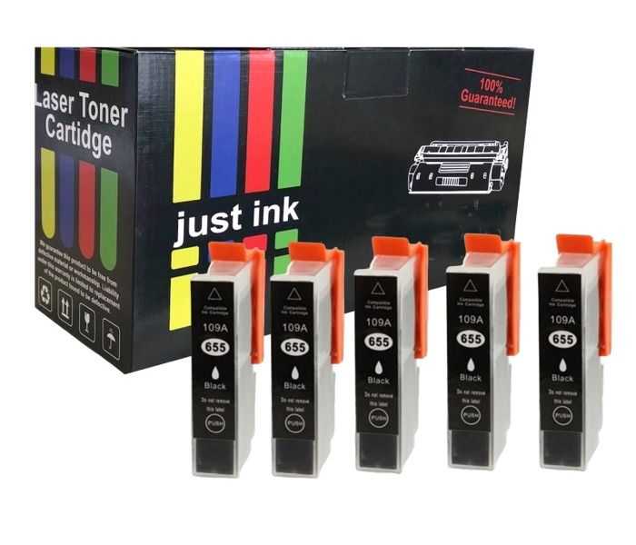 Compatible HP 655 XL Black Ink Cartridges x 5 | Shop Today. Get it ...