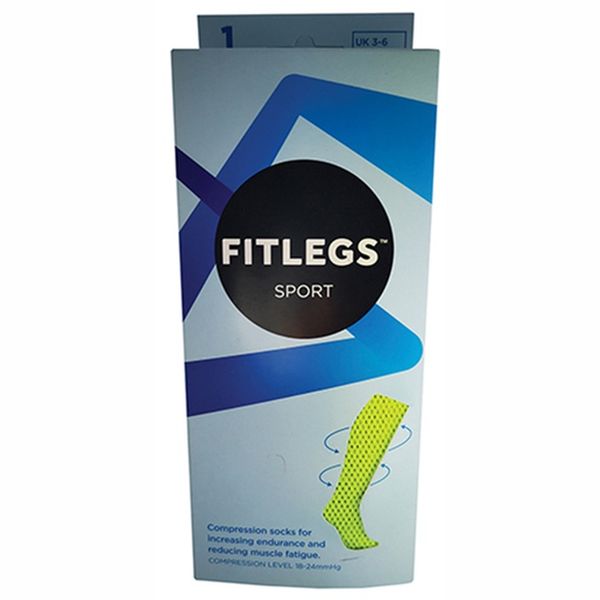 Fitlegs - Compression Sport Socks Green Size 3-6