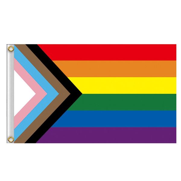 Decor Rainbow LQBTQ All Inclusive Pride Flag (150x90cm) Set Of 2