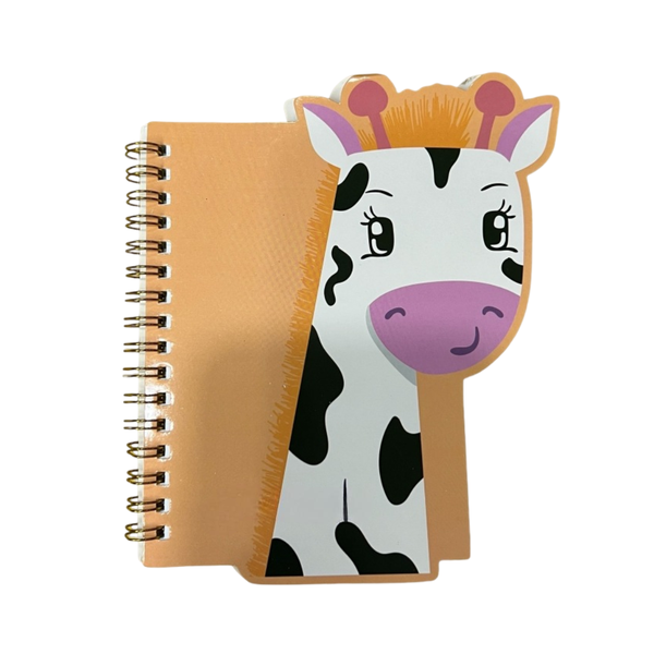A5 Spiral Notebook with Cute Cow Design - 320 Pages