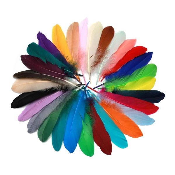 Craft DIY Hard Pole Multicolour Feathers (20cm) - 50 Pieces