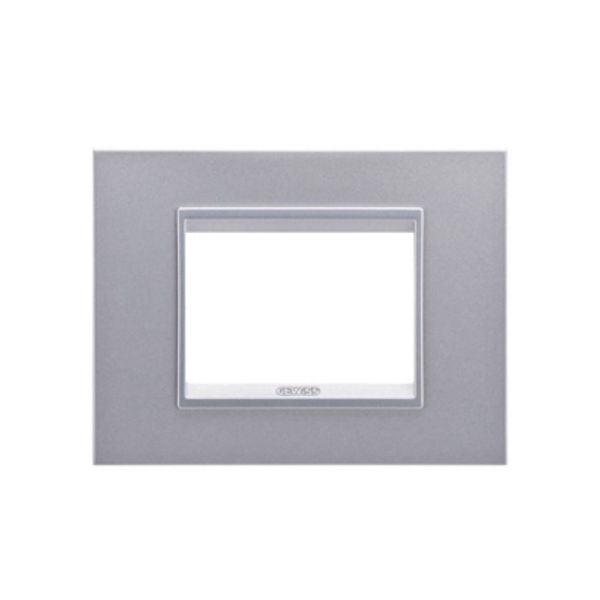 GEWISS - Chorus Lux 3-gang Cover Plate Metal Titanium