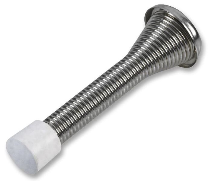 Duratool D01242 Spring Doorstop, Chrome (PK10) 75mm