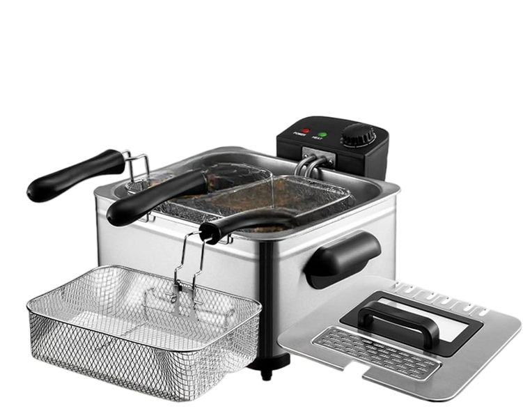 Electric Deep Fryer with Lid