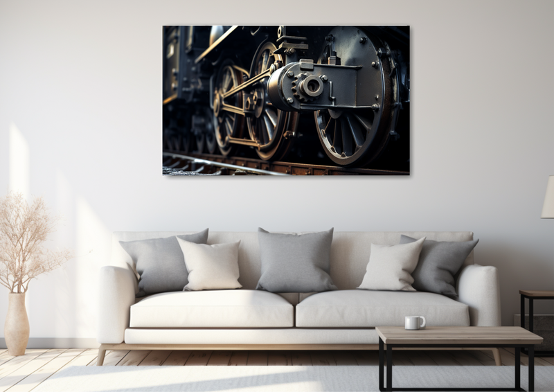Canvas Wall Art - Steam and Steel Train - HD0079