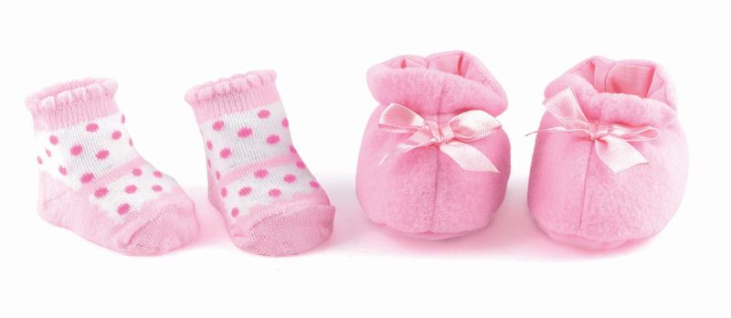 Pink Baby Doll Shoes &amp; Socks - Pretend Play Accessories, Dress Up, Quality