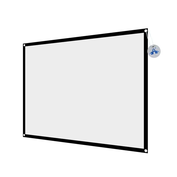 ALANES 84 Inch 16:9 PVC Fabric Projector Screen for Office Home Theater