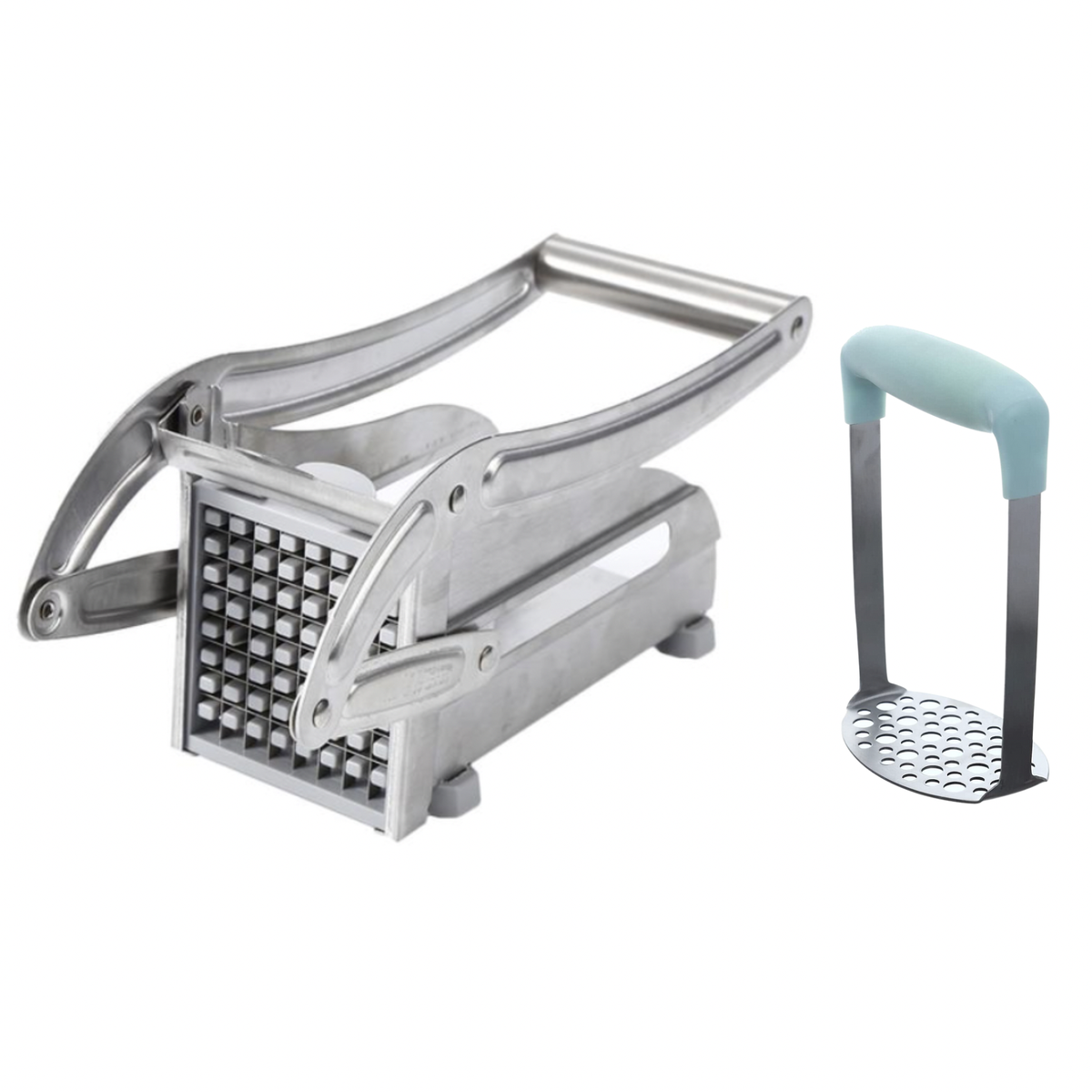 Ergonomic Stainless Steel Potato Chipper with Potato Masher | Shop ...