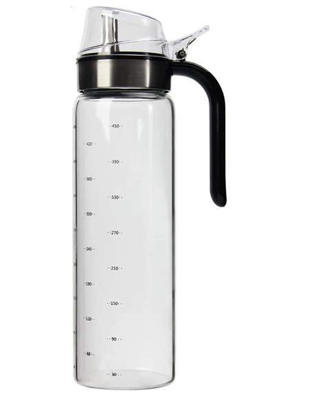 Non-Drip Cooking Oil Dispenser with A Scale and Hand Flip Lid - 500ml