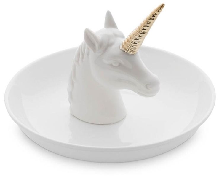 Porcelain Ring Holder - Unicorn White