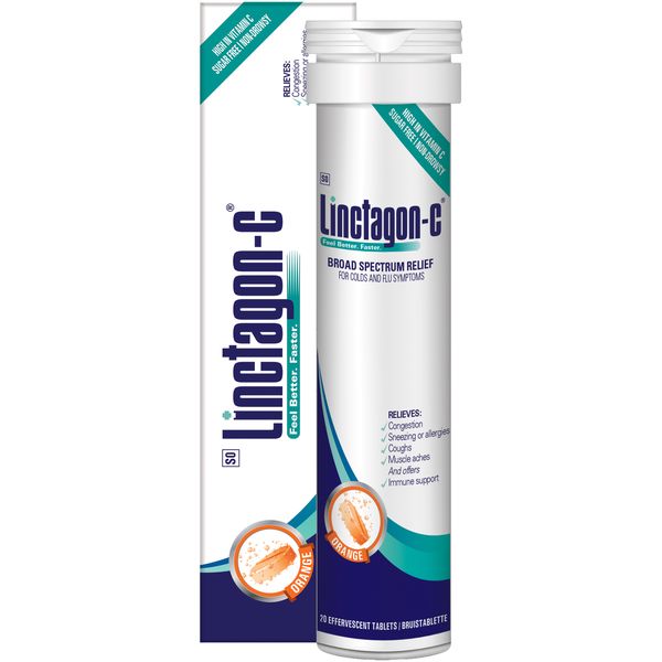 Linctagon C Effervescent Tablets Orange - 20's