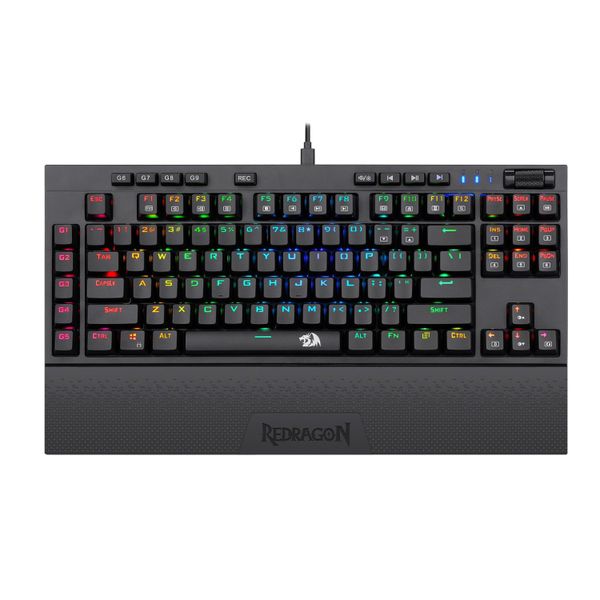 Redragon K588 RGB Pro BROADSWORD TKL Mechanical Wired Gaming Keyboard - Blk