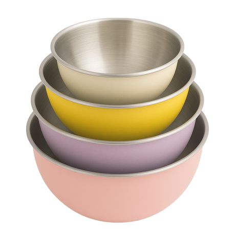 AIYI 4 Piece Stainless Steel Mixing Bowls Multicolour AY097-700 | Shop Today. Get it Tomorrow! | takealot.com