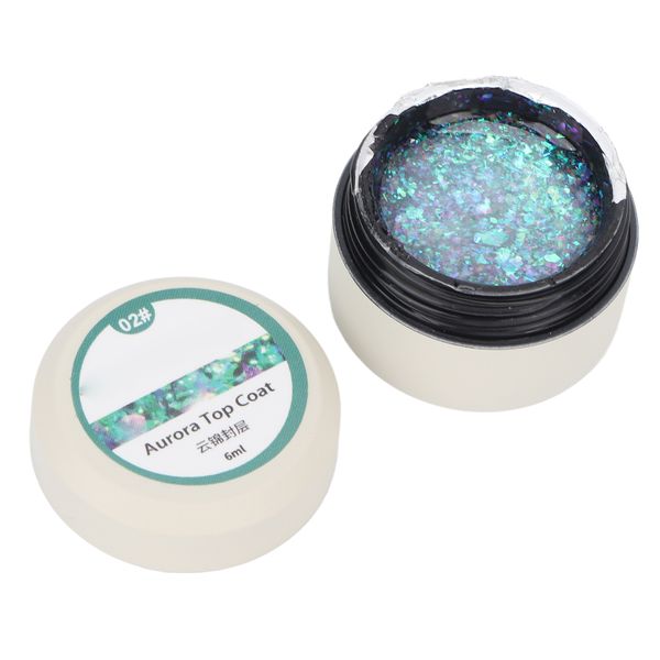 Glitter Shine Top Coat Gel for Long-Lasting Manicure#02