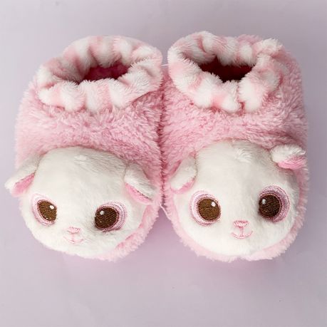 pink newborn booties