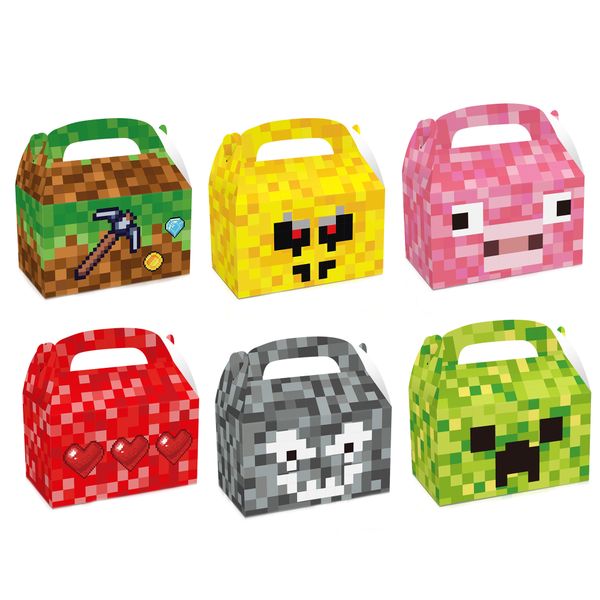 Party Favor Boxes - Minecraft Inspired Theme - 12 Boxes