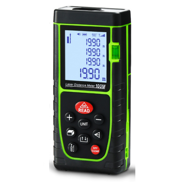 40m Laser Distance Meter with Bubble Level and Batteries Area Volume