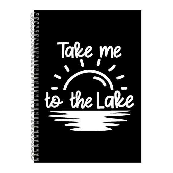Lake A4 Notebook Spiral and Lined Outdoor Camping Graphic Notepad Gift 163