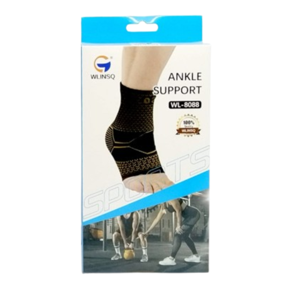 Arole 1 Pair Copper Ankle Supports - Effective for Plantar Fasciitis