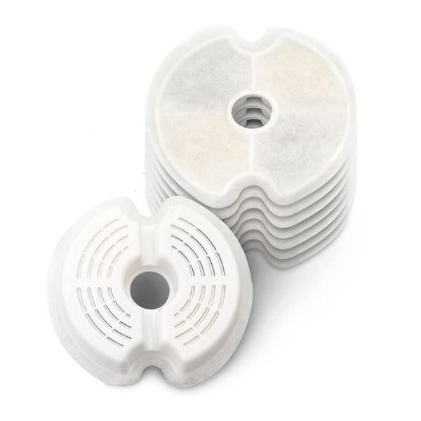 8 Pack Pet Water Fountain Filter Replacement Triple Filtration for Cat Dog