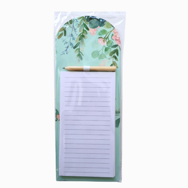 Floral Magnetic Memo Pad with Pencil