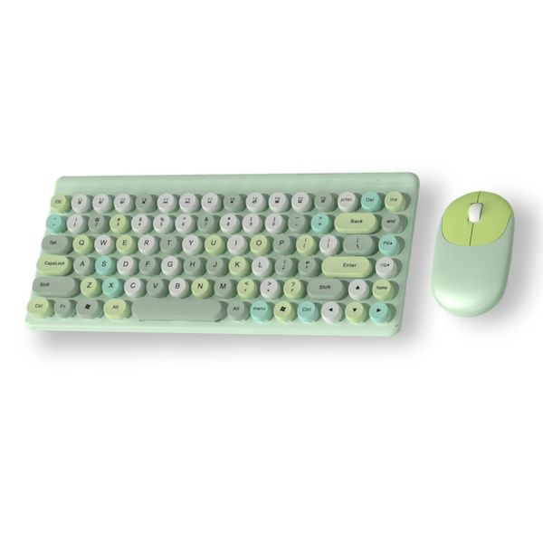 Candy Colour Retro Wireless Keyboard &amp; Mouse Combo
