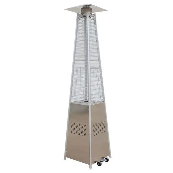 Stainless Steel Tower Gas Flame Patio Heater With Wheels