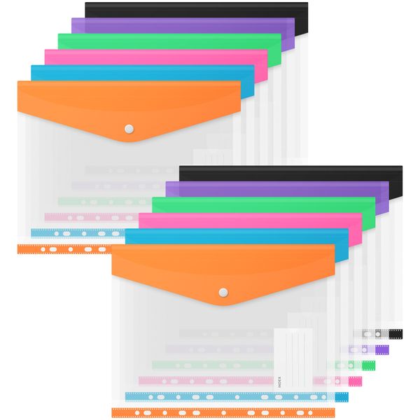 Binder Pocket Organizer Folder 12PCS Expandable