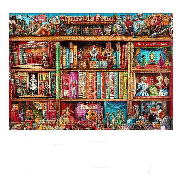 Circus Bookshelf Diamond Painting Kits for Beginners DIY 5D Diamond Art