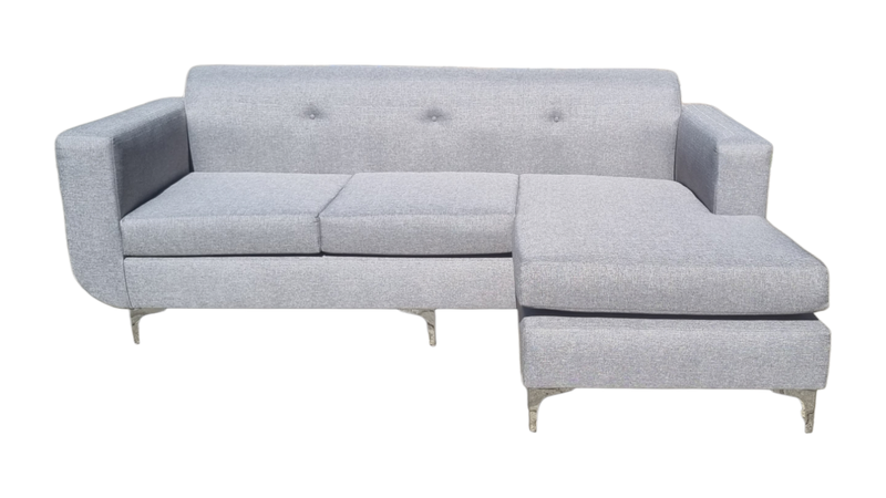 Cool Grey Universal 3 Seater with Ottoman Couch Set