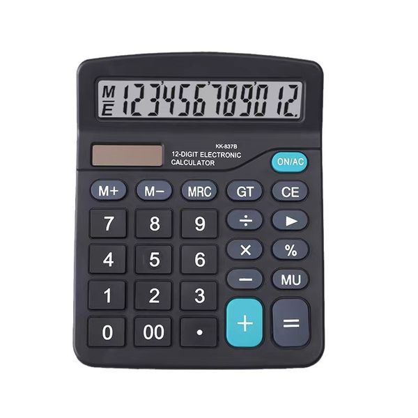 12-Digit Solar Desktop Calculator, Large Display for Office &amp; Finance Use