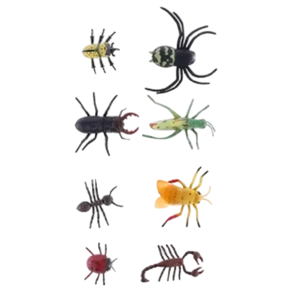 Plastic Insect Set of 8