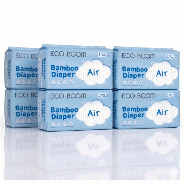 Eco Boom - Air Bamboo Baby Nappies Pack of 28 - Extra Large - 224 Nappies